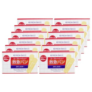 リ・フレッシュ！救急バン スキンカラー Mサイズ 100枚入×12個セット