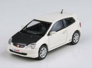 JADI B ホンダ シビック Type R EP3 01 ホワイト/カーボン RHD 1/64スケール PA65347