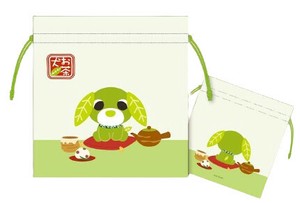 【先行受注】　巾着Mサイズ　お茶犬ベーシックシリーズ