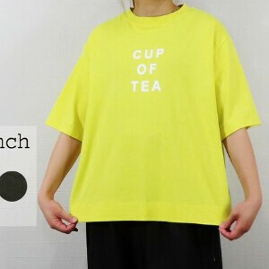 【2025新作】ラフィ天竺　CUO OF TEA　プリントTシャツ