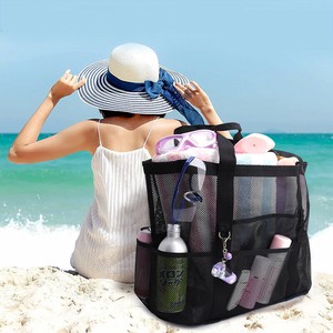 プールバッグ 9色 メッシュバッグ 軽量 カバン 海 ビーチバッグ 大容量