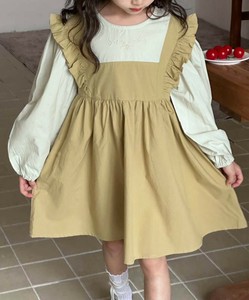 【aimoha KIDS】レイヤードフリルワンピース 子供 キッズ 女の子 ワンピース