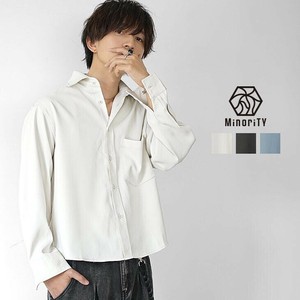 【2025年春の新作】ショート丈 短丈 ベーシック レギュラー 長袖シャツ／MinoriTY