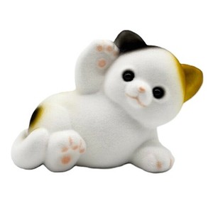 ◆即納◆ネコ 雑貨 寝ころびニャンコ貯金箱　ミケ　フロッキー ねこ インテリア 置物　日本製