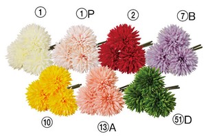 【アーティフィシャルフラワー】【造花】A?35234　ﾎﾟﾝﾎﾟﾝﾏﾑﾊﾞﾝﾁ(1束3本)