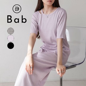 Pre-order Casual Dress Half Sleeve Cut-and-sew