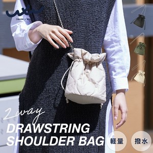 キルティング 巾着ショルダーバッグ WARM×WEAR 撥水 防風 防寒 Q1013