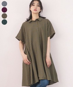 Casual Dress Gingham Check Shirt Dress [2025 NEW]
