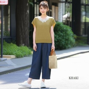 Sweater/Knitwear Dolman Sleeve Summer Knit Made in Japan