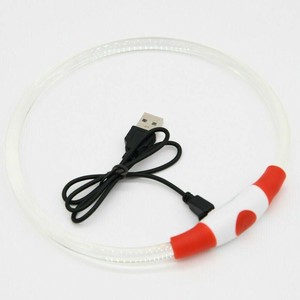 (ペット) GEWALK LED　セーフティ　フラッシング　ネックリング レッド M LGE401