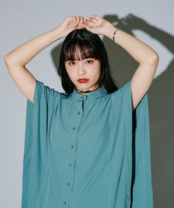 【再入荷】スクエアバンドカラーシャツ