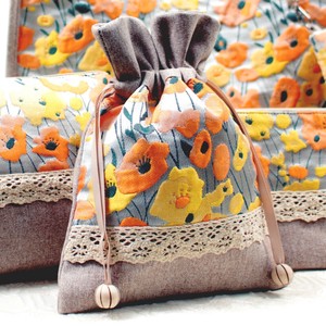 Pouch Jacquard Torchon Lace Drawstring Bag