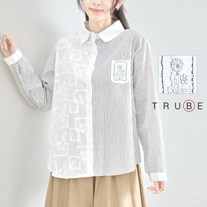 Button Shirt/Blouse Stripe Switching [2025 NEW]