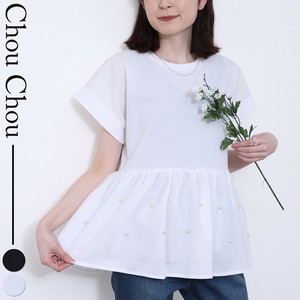 裾チュール＆パール Tシャツ 2025人気  chouchou東京