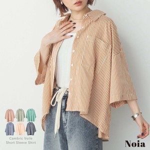 ストライプ/チェック キャンブリックボイル 半袖シャツ 2025新作 S/S ミャンマー製