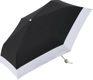 55cm　ミニ傘　晴雨兼用傘　ブラックコーティング　バイカラー切継ぎ無地　UPF50+　遮光率99.99％