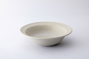 ≪メーカー取寄≫レース 中鉢 ホワイト［日本製 美濃焼 食器 ］