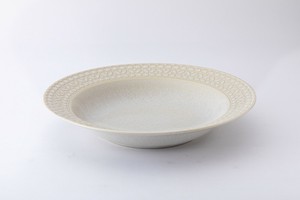 ≪メーカー取寄≫レース 大クープ ホワイト［日本製 美濃焼 食器 ］