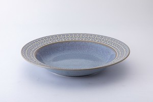 ≪メーカー取寄≫レース 大クープ グレー［日本製 美濃焼 食器 ］