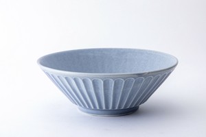 ≪メーカー取寄≫ソギ 麺鉢 マットブルー［日本製 美濃焼 食器 ］