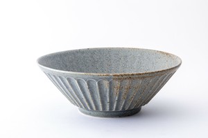 ≪メーカー取寄≫ソギ 麺鉢 土物青［日本製 美濃焼 食器 ］