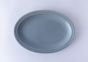 Mino ware Main Plate Gray Small Back Order Item Made in Japan