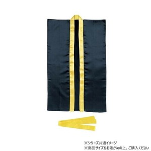 アーテック ソフトサテンロングハッピ S 黒/金襟 (ハチマキ付) 014443