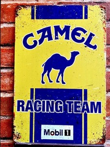 ティン 看板 A4 CAMEL レーシング ブリキ ガレージ インテリア ディスプレイ アメリカン雑貨