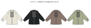 【8月入荷予定】【2025初秋物新作】【予約販売】フロントウェーブピンタック前開きブラウス