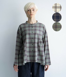 Button Shirt/Blouse Flare Blouse Check
