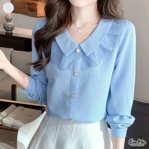 長袖シャツ 薄手 上品 フェミニン カジュアル 春 夏  【2025SS】EH1761