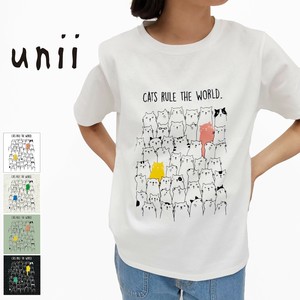 いろんなネコプリントTシャツ　半袖【SS】