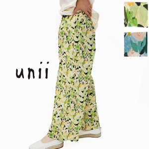Cropped Pant Floral Pattern Wide Pants