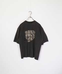 ピグメント加工/トラプリント＋刺繍TEE