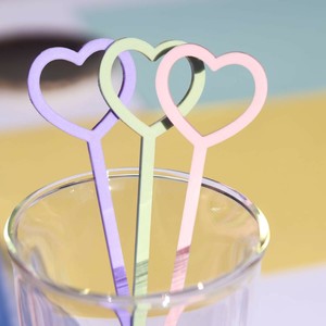 Drink Stirrer Heart 17-colors Made in Japan