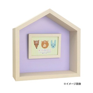 おうち型BOX(L 判フレーム付) ナチュラル×パープル 106-377