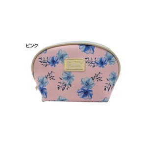 カプリッシュ 花柄 フラワープリント シェル型ポーチ SZ4-27　ピンク