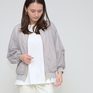 No.LEI-2542【カジュアルにも綺麗にも】メッシュレイヤードブルゾン