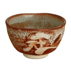 [美濃焼 食器] 抹茶碗 秀山 鼠志野 丸抹茶 [MINOWARE TOKI]