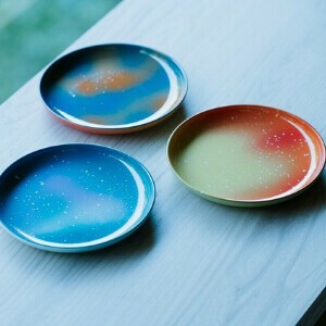 iroikoi  5.0丸皿　3絵柄セット　【山中漆器】