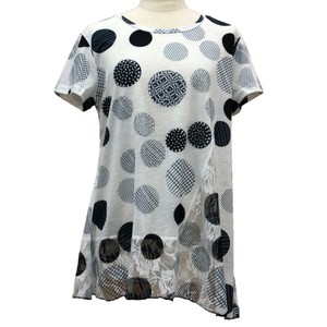 Tunic Asymmetrical Tunic Chiffon Short Sleeve Rhinestone Switching