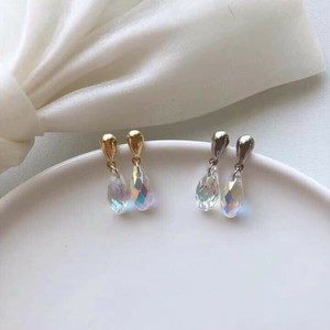水晶　ピアス S925ポスト　ピアス K18　ピアス アレルギー K18 ピアス　シルバー925 ピアス