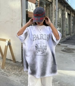 【2025春夏新作】エッフェル塔ハンドペイント半袖Tシャツ＜ユニセックス＞