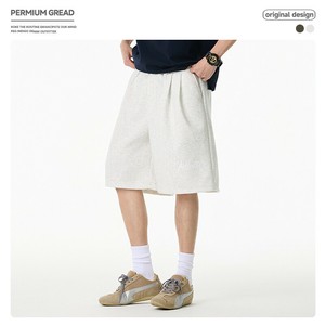 P21217メンズ ワイド ボトムズ ショートパンツ カジュアル 2025新作春夏 ハーフパンツ  ポケット プリント