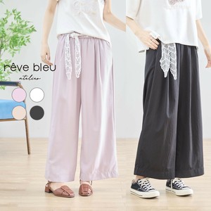 【2025新作】【M~L】レースリボン付きワイドパンツ(N52-068) (5号店)FM5