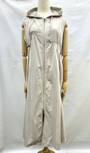 Casual Dress Sleeveless Shirring Zipped S/S
