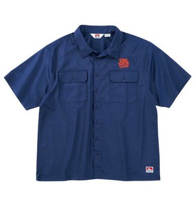 BEN DAVIS ビッグサイズ エンブロイダリーワーク半袖シャツ