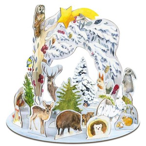 アドベントカレンダー 冬のどうぶつたち【クリスマス/受注発注商品/ドイツ製】