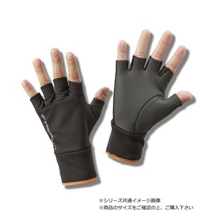 ハヤブサ ウィンドシェルグローブ　5本カット ブラック LL YK4101-LL-90