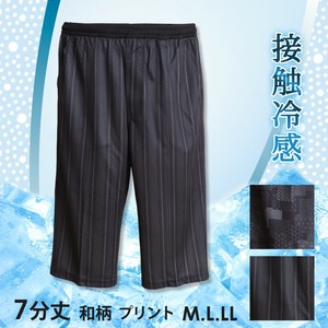 メンズ7分丈パンツ 接触冷感 和柄プリント ハーフパンツ 夏 春夏新作 ボトムス